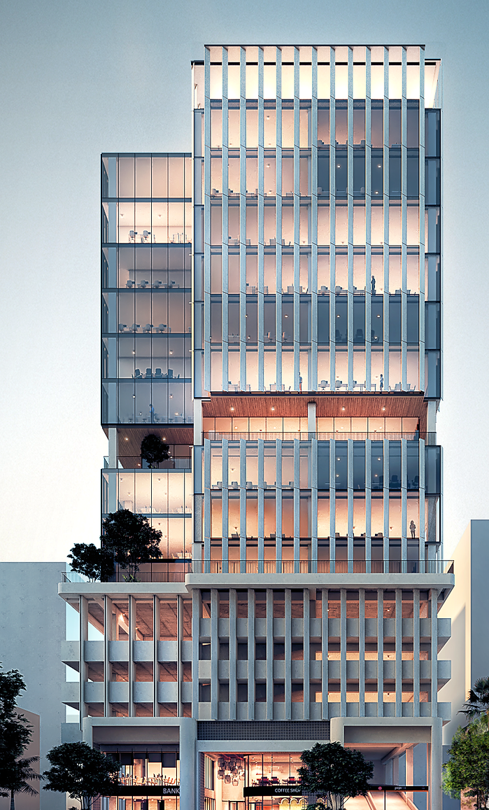 Asenware FP300 addressable fire alarm system for 345 Office Space Toulkork project in Cambodia